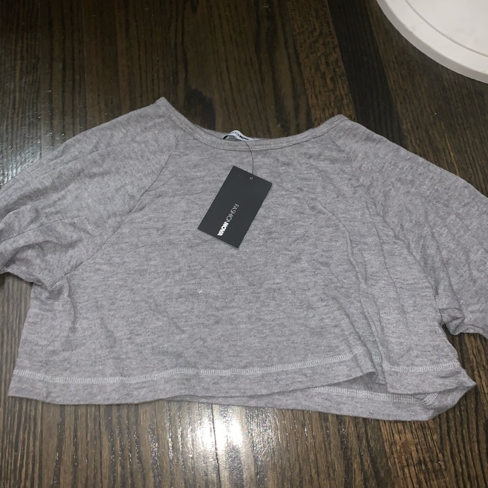 long sleeve grey shirt
